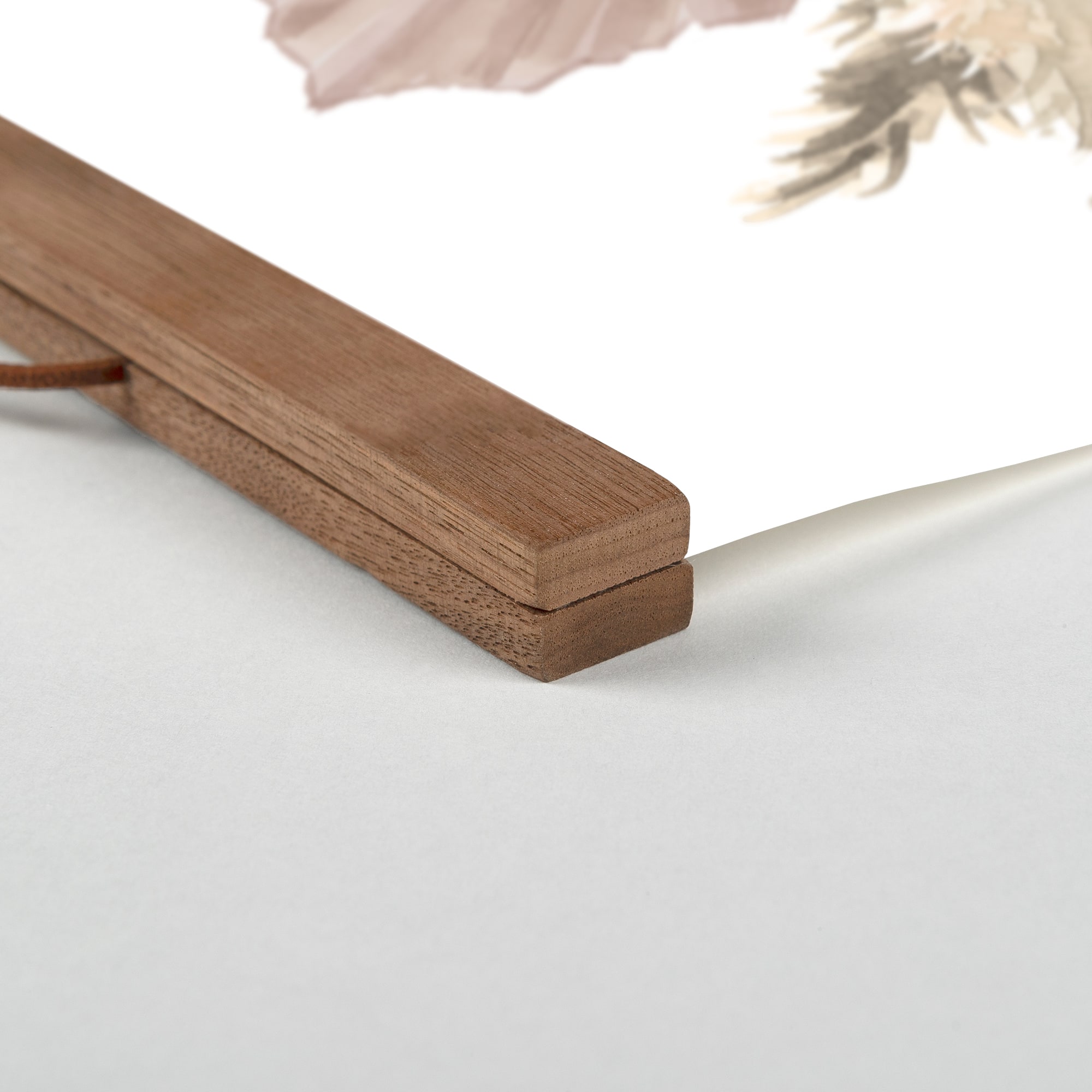 Boho Florals 16" x 16" Teak Hanging Canvas